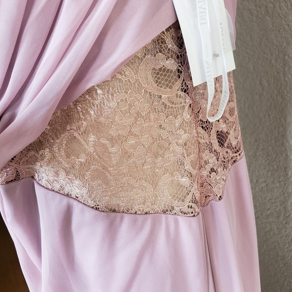 David's Bridal one shoulder mesh long dress - Picture 5 of 8